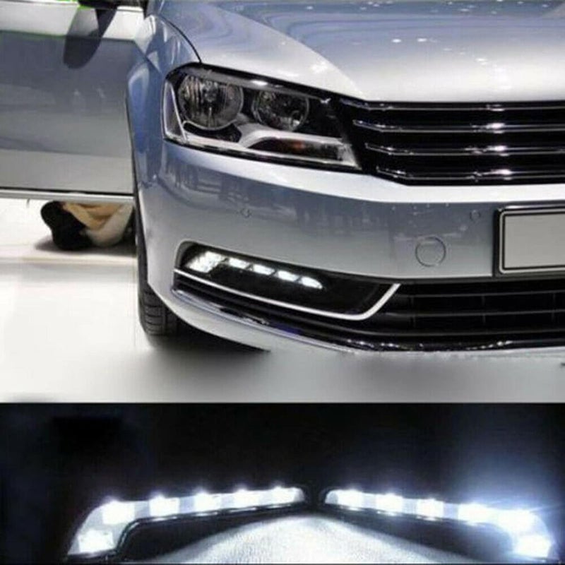EOHMAK LED Daytime Running Light Kits 2PCS 12V L Shaped Driving Lamp Daytime Running Fog Light Durable Waterproof Car LED Lamp - Image 2